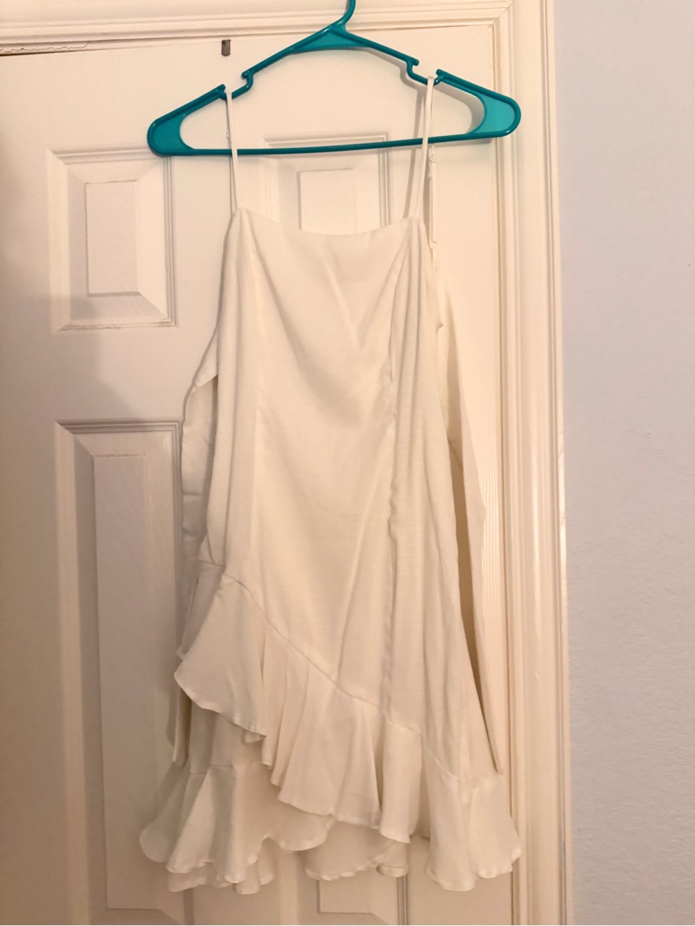 White Ruffled mini Dress